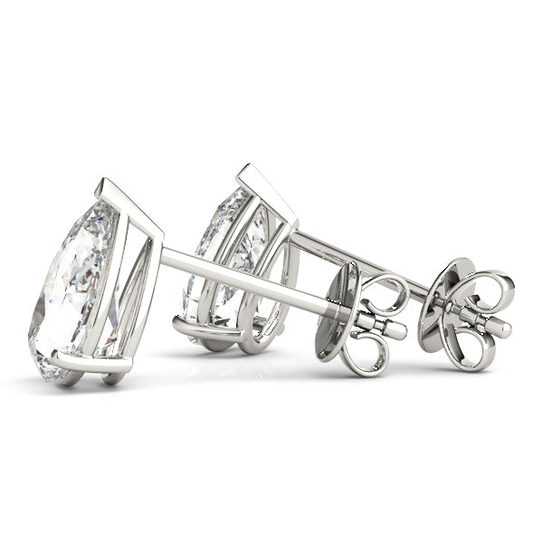 Pear-Cut Diamond Stud Earrings