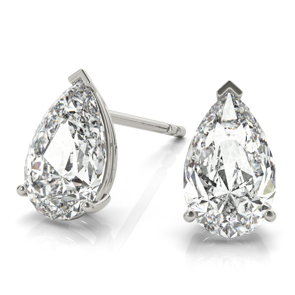 Pear-Cut Lab-Grown Diamond Stud Earrings (0.50–5.00 CTW, F/VS+)