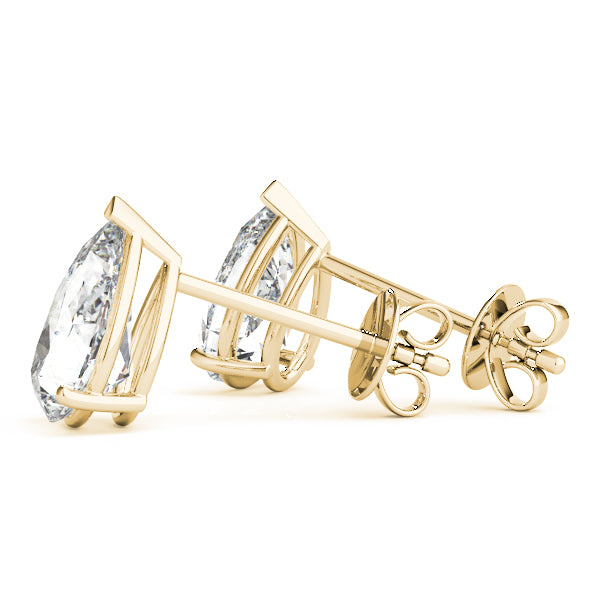Pear-Cut Diamond Stud Earrings