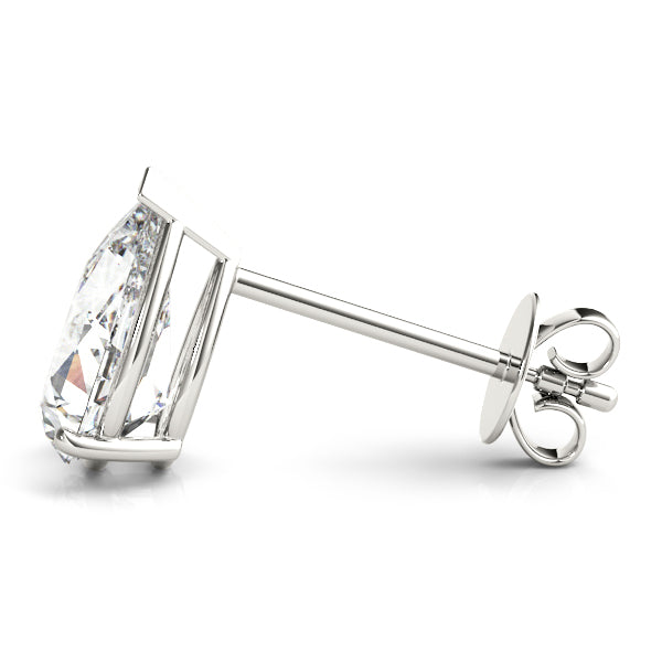 Pear-Cut Diamond Stud Earrings