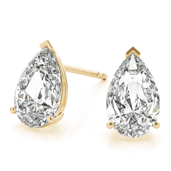 Pear-Cut Diamond Stud Earrings