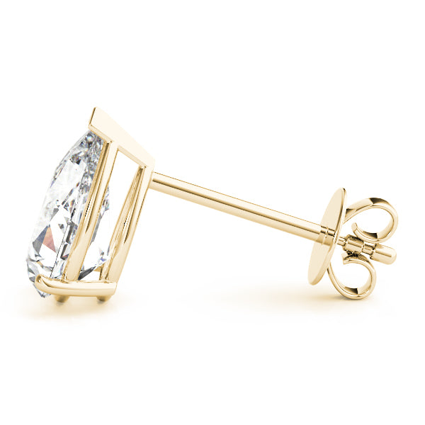 Pear-Cut Diamond Stud Earrings