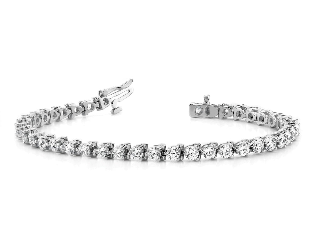 3-prong diamond tennis bracelet
