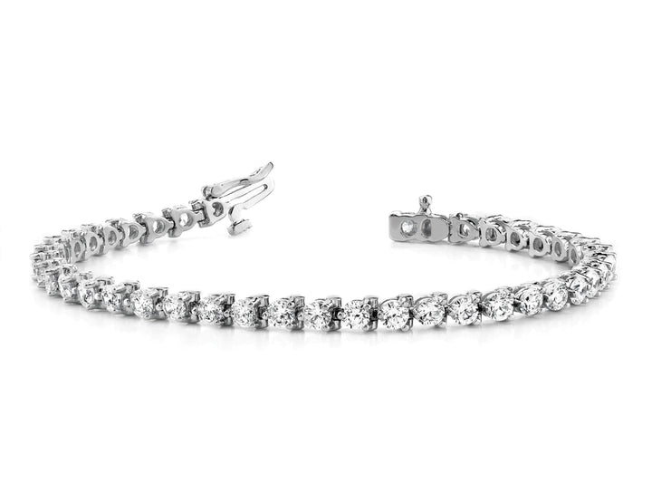 3-prong diamond tennis bracelet