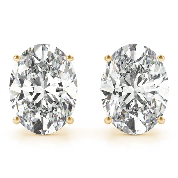 Oval-cut diamond stud earrings
