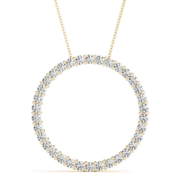 Circle Diamond Pendant Necklace (0.25–3.00 CTW, F/VS+ Lab-Grown Diamonds)