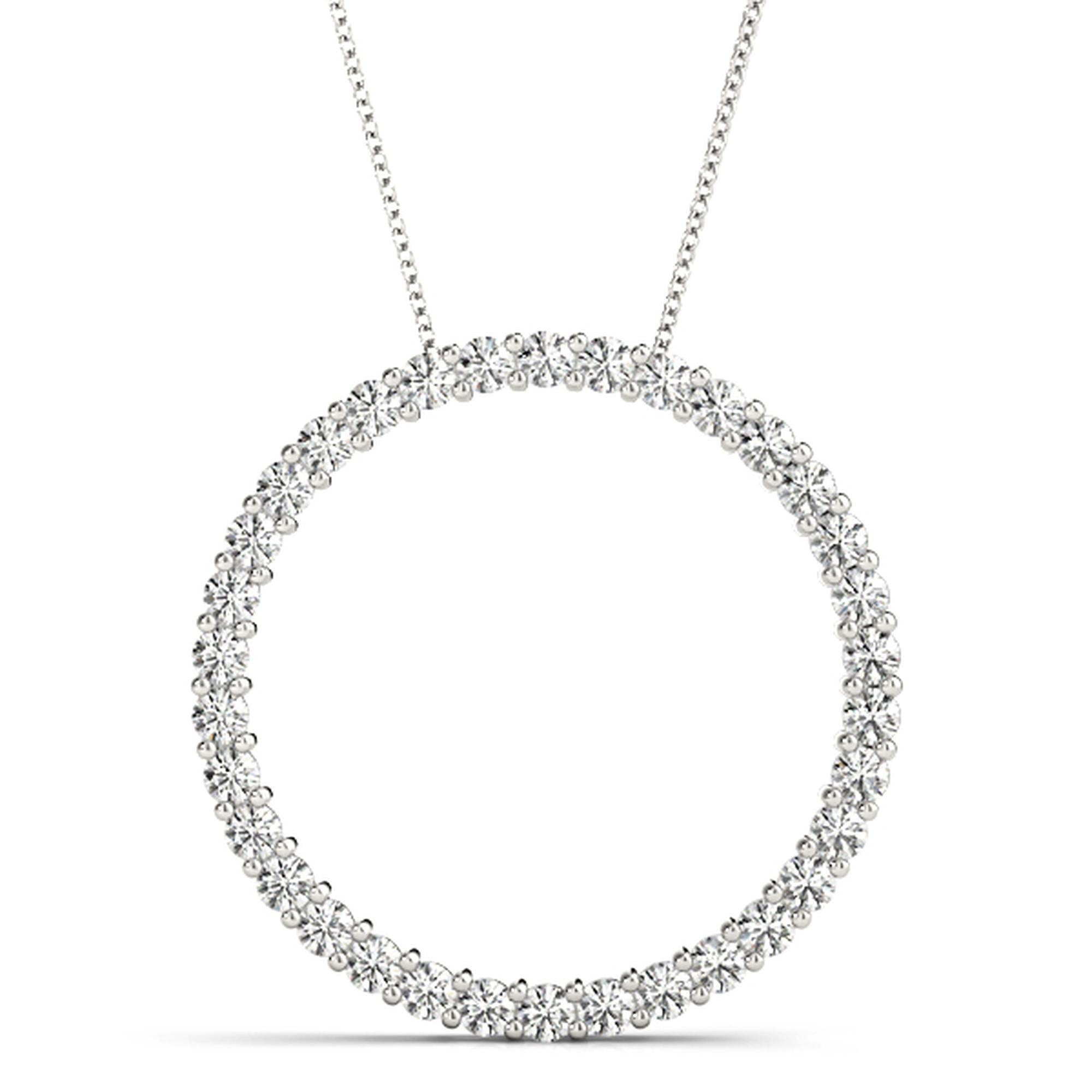 Circle Diamond Pendant Necklace (0.25–3.00 CTW, F/VS+ Lab-Grown Diamonds)