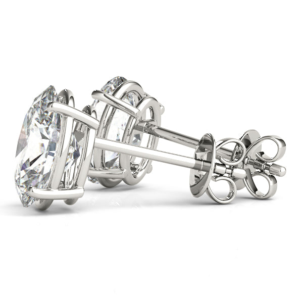 Oval-cut diamond stud earrings