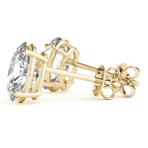 Oval-cut diamond stud earrings