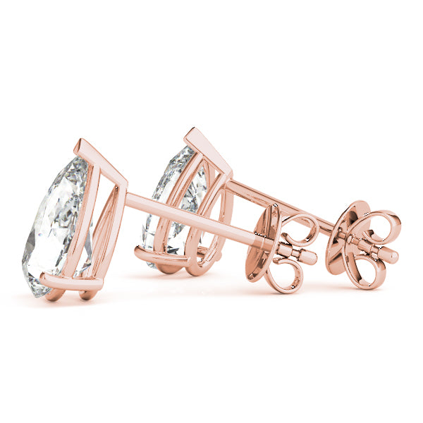 Pear-Cut Diamond Stud Earrings