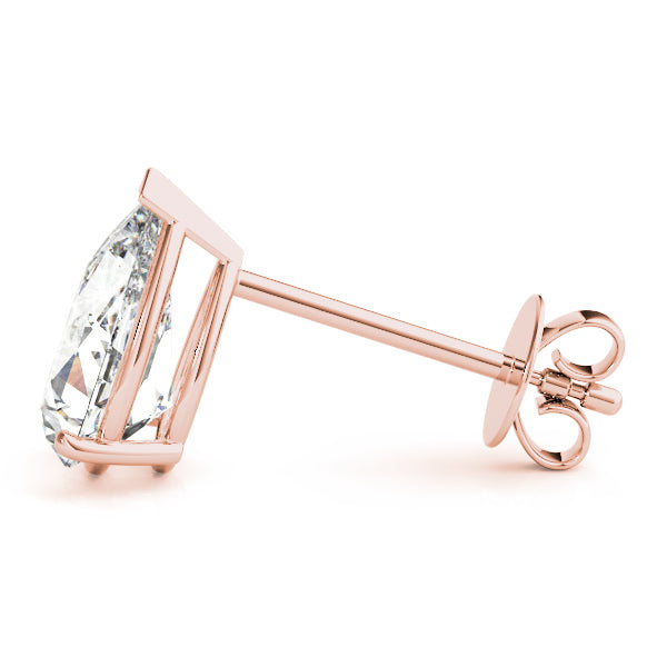 Pear-Cut Diamond Stud Earrings