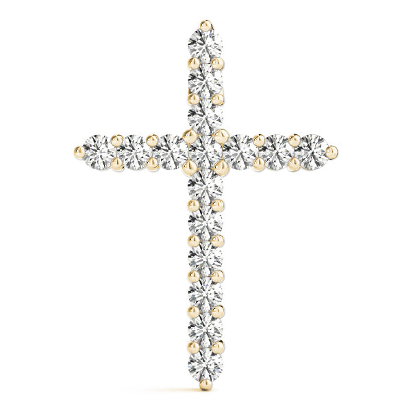 Classic Diamond Cross Pendant Necklace (1.50–3.50 CTW, Lab-Grown, F/VS)