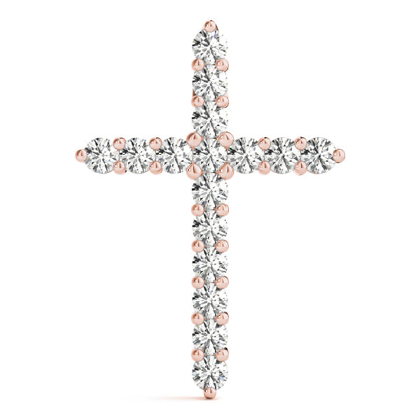 Classic Diamond Cross Pendant Necklace (1.50–3.50 CTW, Lab-Grown, F/VS)