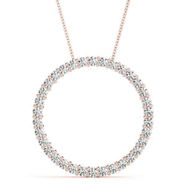 Circle Diamond Pendant Necklace (0.25–3.00 CTW, F/VS+ Lab-Grown Diamonds)