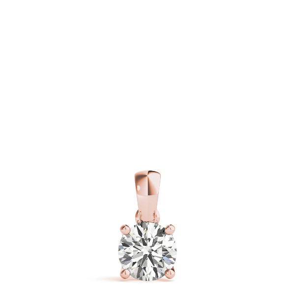 Solitaire Round-Cut Lab-Grown Diamond Pendant (0.25–6.00 CTW, F-G/VS1) – Solid Bale Design with 16" Chain