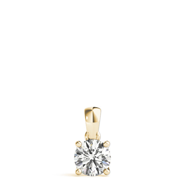 Solitaire Round-Cut Lab-Grown Diamond Pendant (0.25–6.00 CTW, F-G/VS1) – Solid Bale Design with 16" Chain