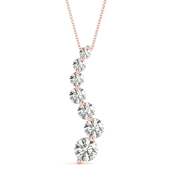 Graduated Journey Diamond Pendant Necklace (0.125–5.00 CTW, Lab-Grown)
