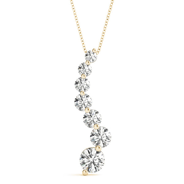 Graduated Journey Diamond Pendant Necklace (0.125–5.00 CTW, Lab-Grown)