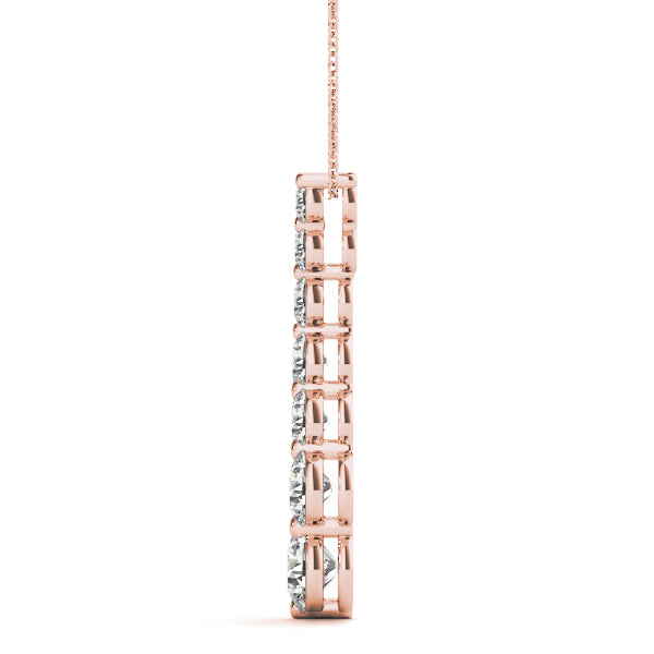 Graduated Journey Diamond Pendant Necklace (0.125–5.00 CTW, Lab-Grown)