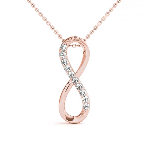 Infinity Diamond Pendant Necklace (0.10 CTW F/VS+, Lab-Grown)