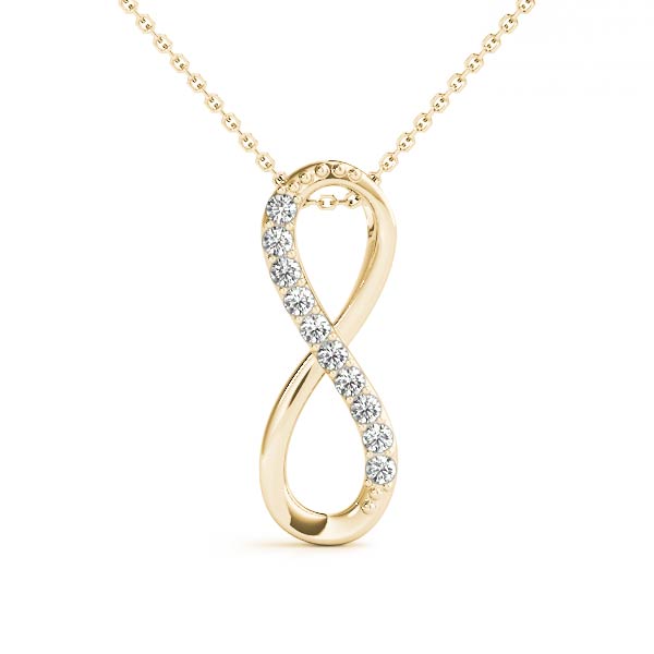 Infinity Diamond Pendant Necklace (0.10 CTW F/VS+, Lab-Grown)