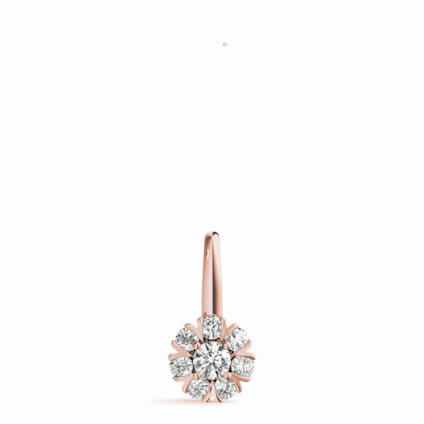 Fleur de Diamant Bloom Pendant with 0.40 CTW Lab-Grown Diamonds – Timeless Floral Elegance