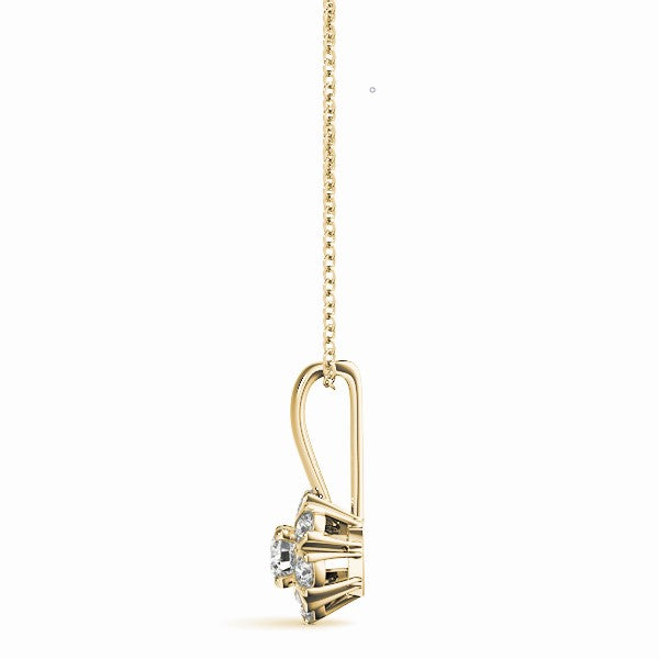 Fleur de Diamant Bloom Pendant with 0.40 CTW Lab-Grown Diamonds – Timeless Floral Elegance