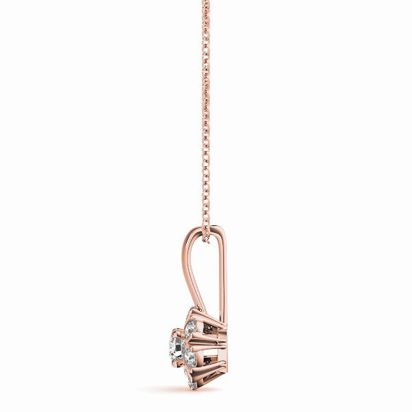 Fleur de Diamant Bloom Pendant with 0.40 CTW Lab-Grown Diamonds – Timeless Floral Elegance