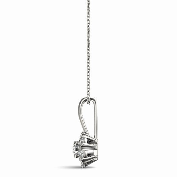 Fleur de Diamant Bloom Pendant with 0.40 CTW Lab-Grown Diamonds – Timeless Floral Elegance