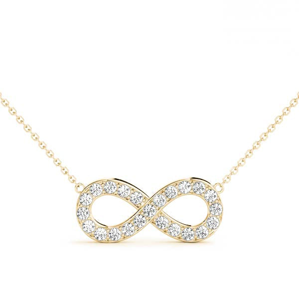 Infinity Diamond Pendant Necklace in 14K Gold or Sterling Silver – 0.33 CTW Lab-Grown