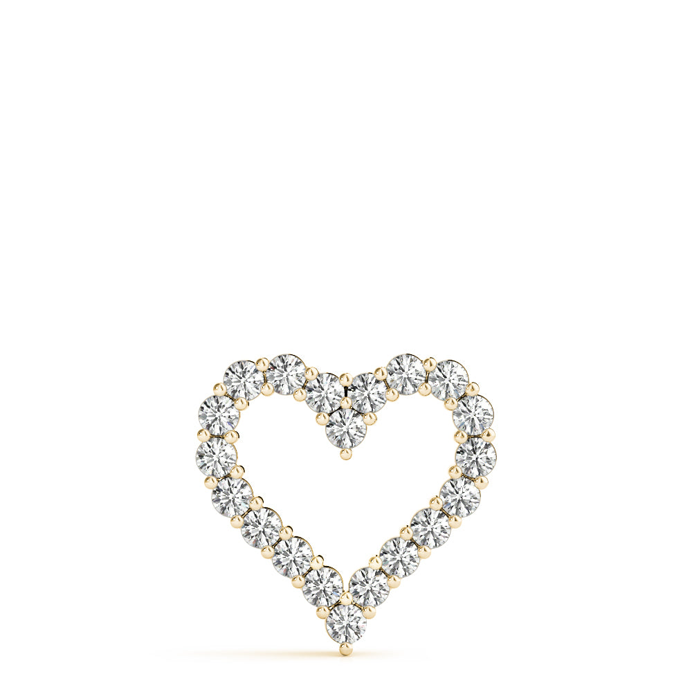 Open-Heart Diamond Pendant Necklace (0.33–4.00 CTW, Lab-Grown, F/VS)
