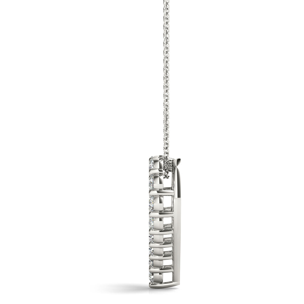Open-Heart Diamond Pendant Necklace (0.33–4.00 CTW, Lab-Grown, F/VS)