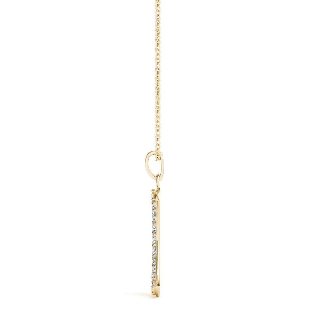 Crescent Moon Diamond Pendant Necklace in 14K Gold – Pavé-Set Lab or Natural Diamonds (0.20 CTW)
