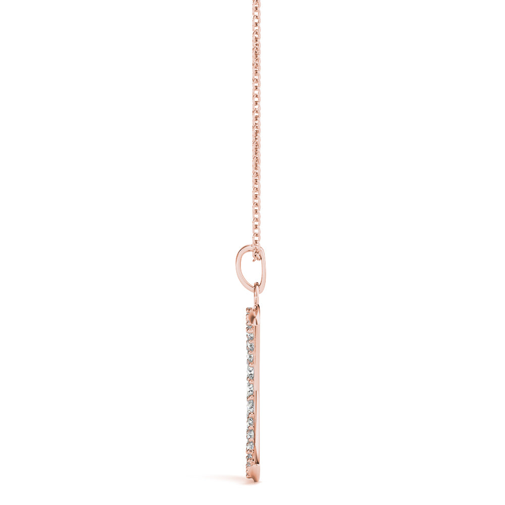Crescent Moon Diamond Pendant Necklace in 14K Gold – Pavé-Set Lab or Natural Diamonds (0.20 CTW)