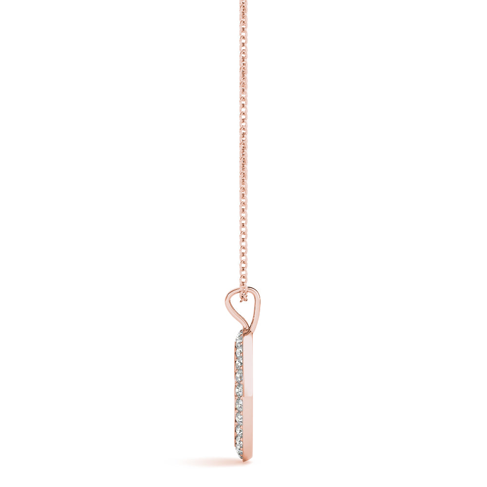 Diamond Peace Sign Pendant Necklace in 14K Gold or Silver – Pavé-Set Round Diamonds (0.33 CTW, Lab or Natural)
