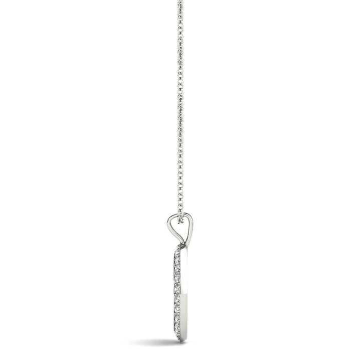 Diamond Peace Sign Pendant Necklace in 14K Gold or Silver – Pavé-Set Round Diamonds (0.33 CTW, Lab or Natural)