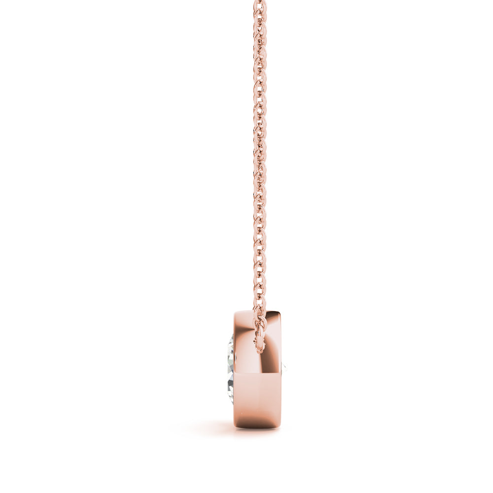 Bezel-Set Solitaire Diamond Pendant Necklace in 14K Gold (Lab-Grown, 0.25–2.00 CTW)