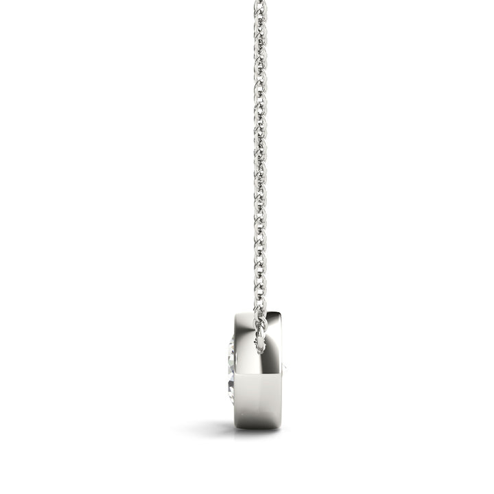 Bezel-Set Solitaire Diamond Pendant Necklace in 14K Gold (Lab-Grown, 0.25–2.00 CTW)