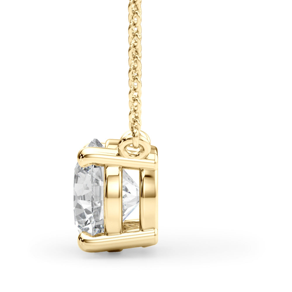 Classic Solitaire Pendant Necklace with Round Lab-Grown Diamond (F/VS, 0.25–3.00 CTW)