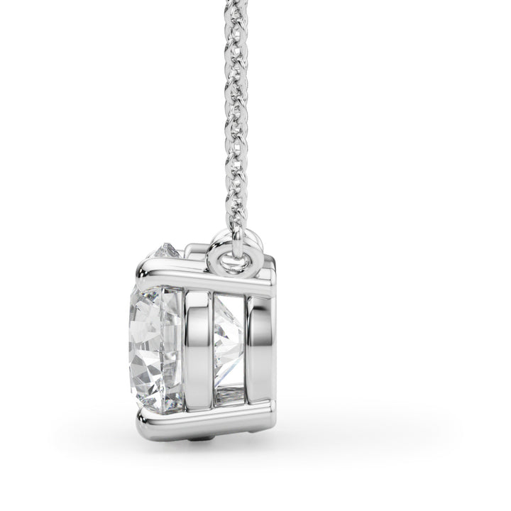 Classic Solitaire Pendant Necklace with Round Lab-Grown Diamond (F/VS, 0.25–3.00 CTW)
