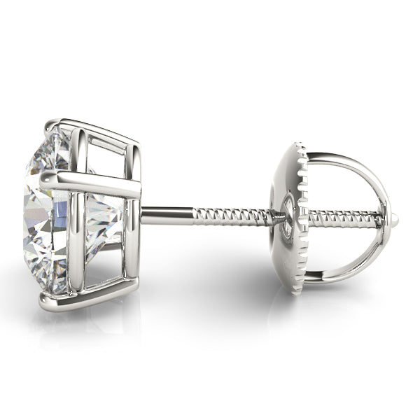 Round-cut lab-grown diamond stud earrings (0.50–6.00 CTW, F/VS2)