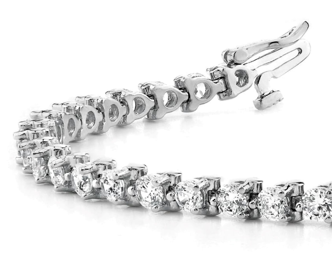 3-prong diamond tennis bracelet