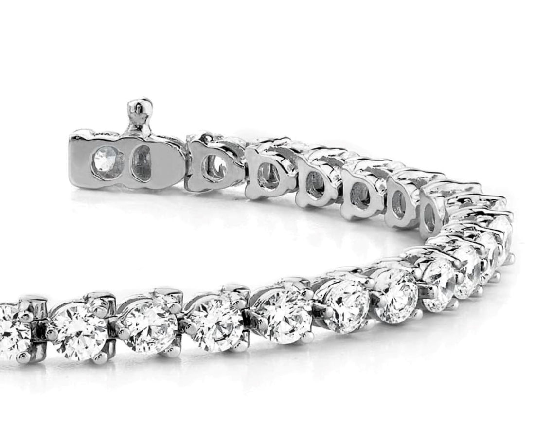 3-prong diamond tennis bracelet