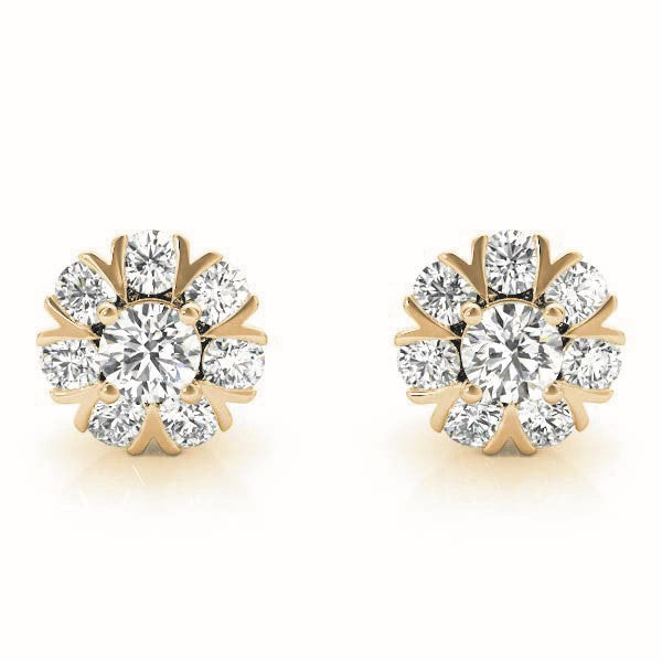Fleur de Diamant bloom diamond stud earrings