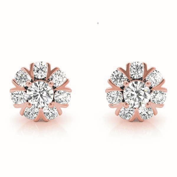 Fleur de Diamant bloom diamond stud earrings