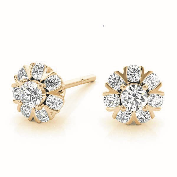 Fleur de Diamant bloom diamond stud earrings