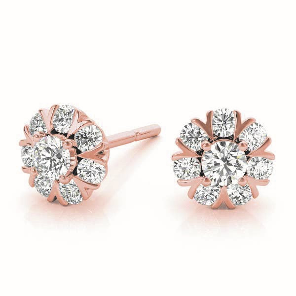 Fleur de Diamant bloom diamond stud earrings