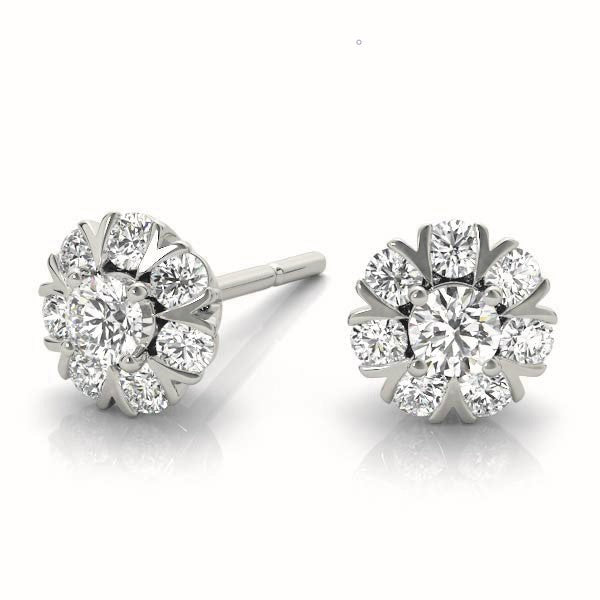Fleur de Diamant bloom diamond stud earrings