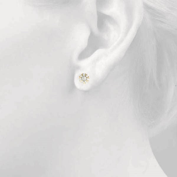 Fleur de Diamant bloom diamond stud earrings