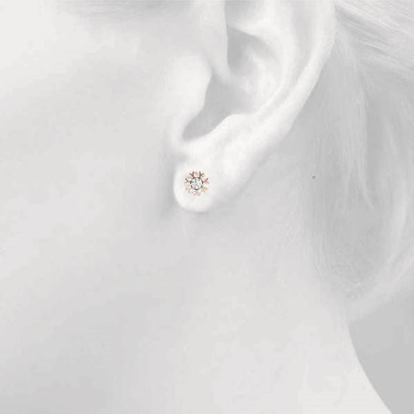 Fleur de Diamant bloom diamond stud earrings